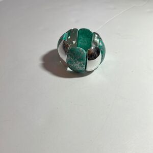 GREEN And Silver Bracelet